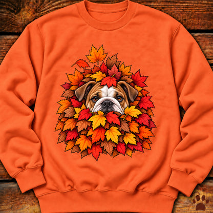Bulldog Leaf Pile Crewneck