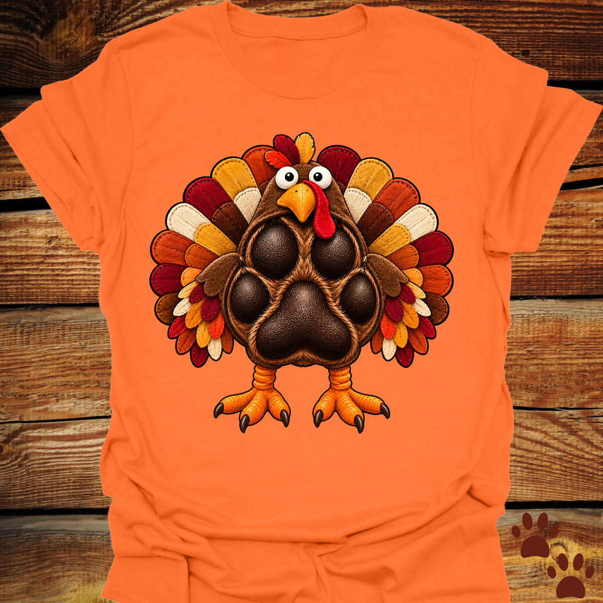 Thanksgiving Turkey Paw T-Shirt