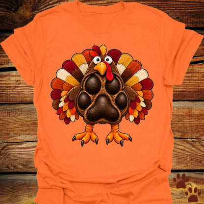 Thanksgiving Turkey Paw T-Shirt