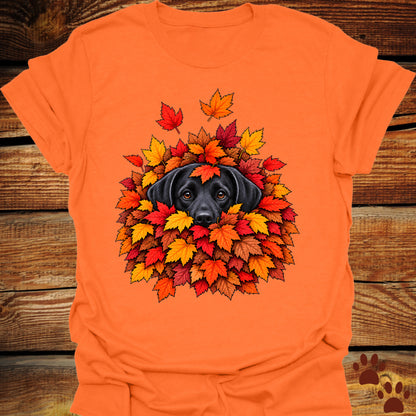 Labrador Retriever Leaf Pile T-Shirt - Front & Back Print