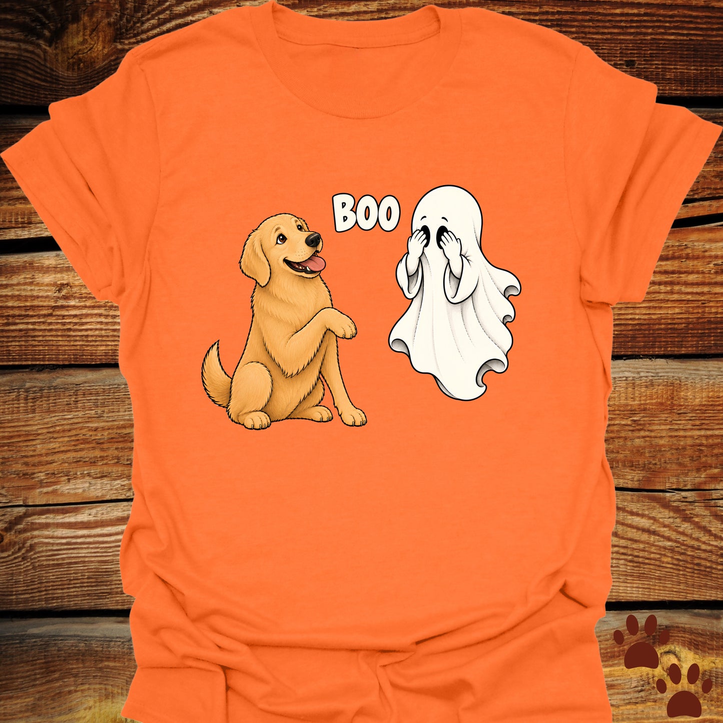 Boo Ghost Golden Retriever T-Shirt