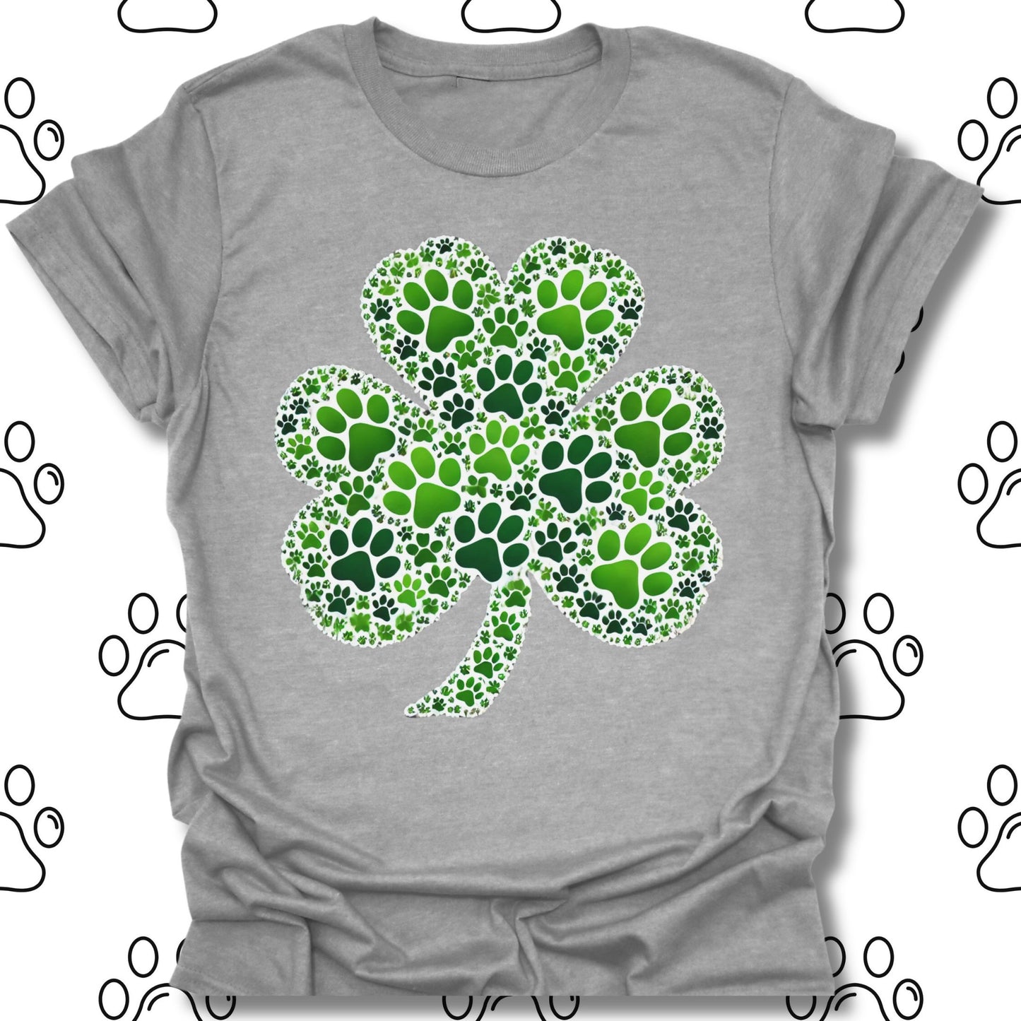 Lucky Paw Shamrock St. Patrick’s Day T-Shirt