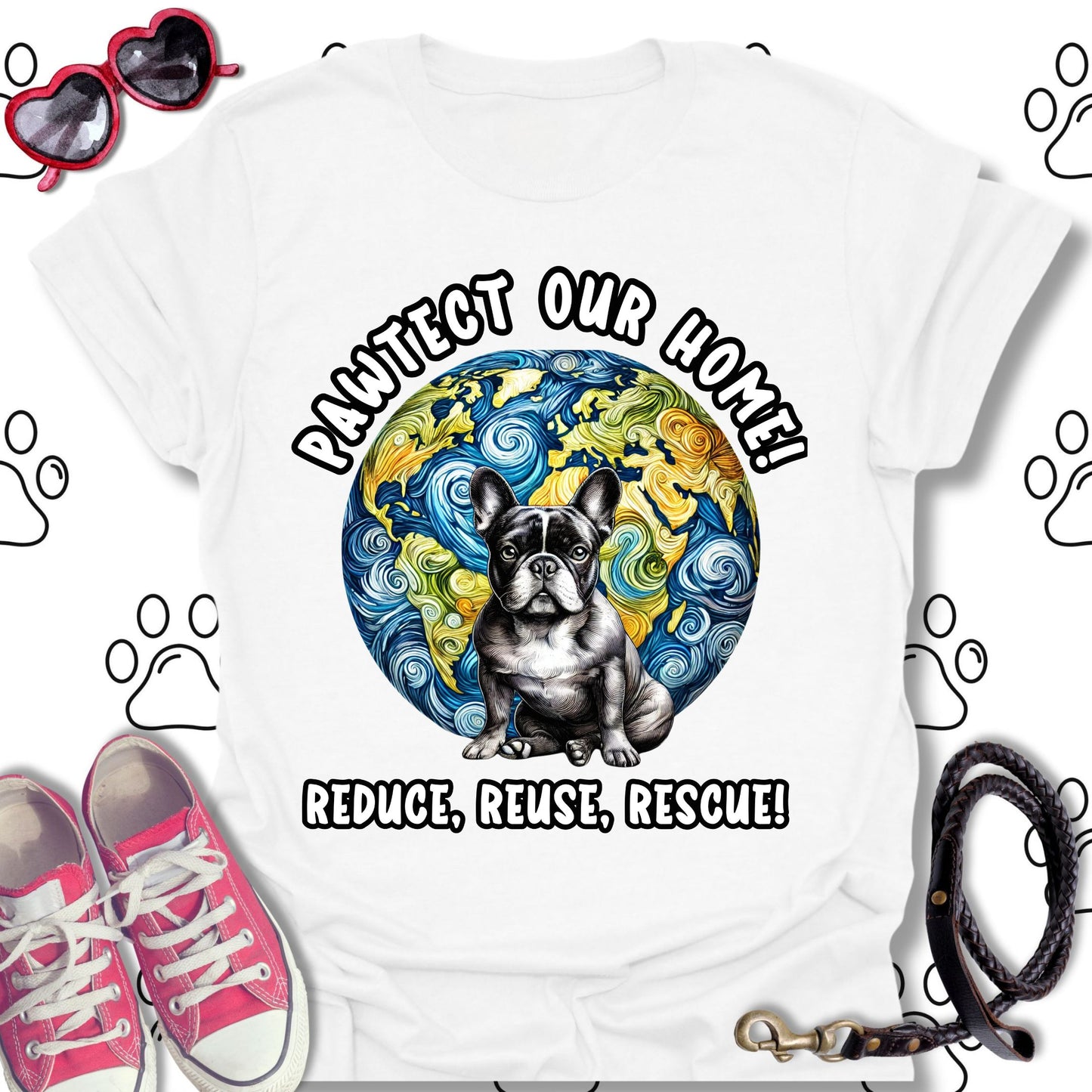 French Bulldog Earth Day T-Shirt