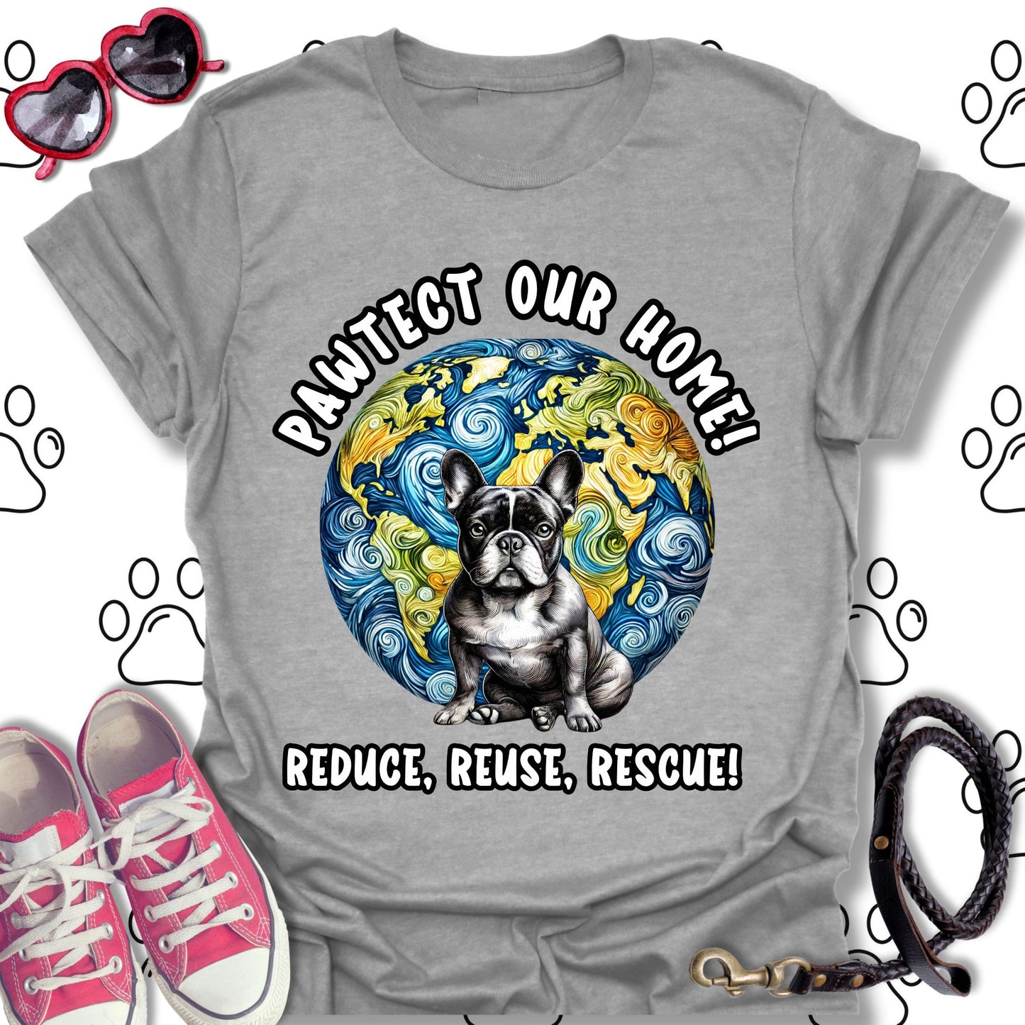 French Bulldog Earth Day T-Shirt