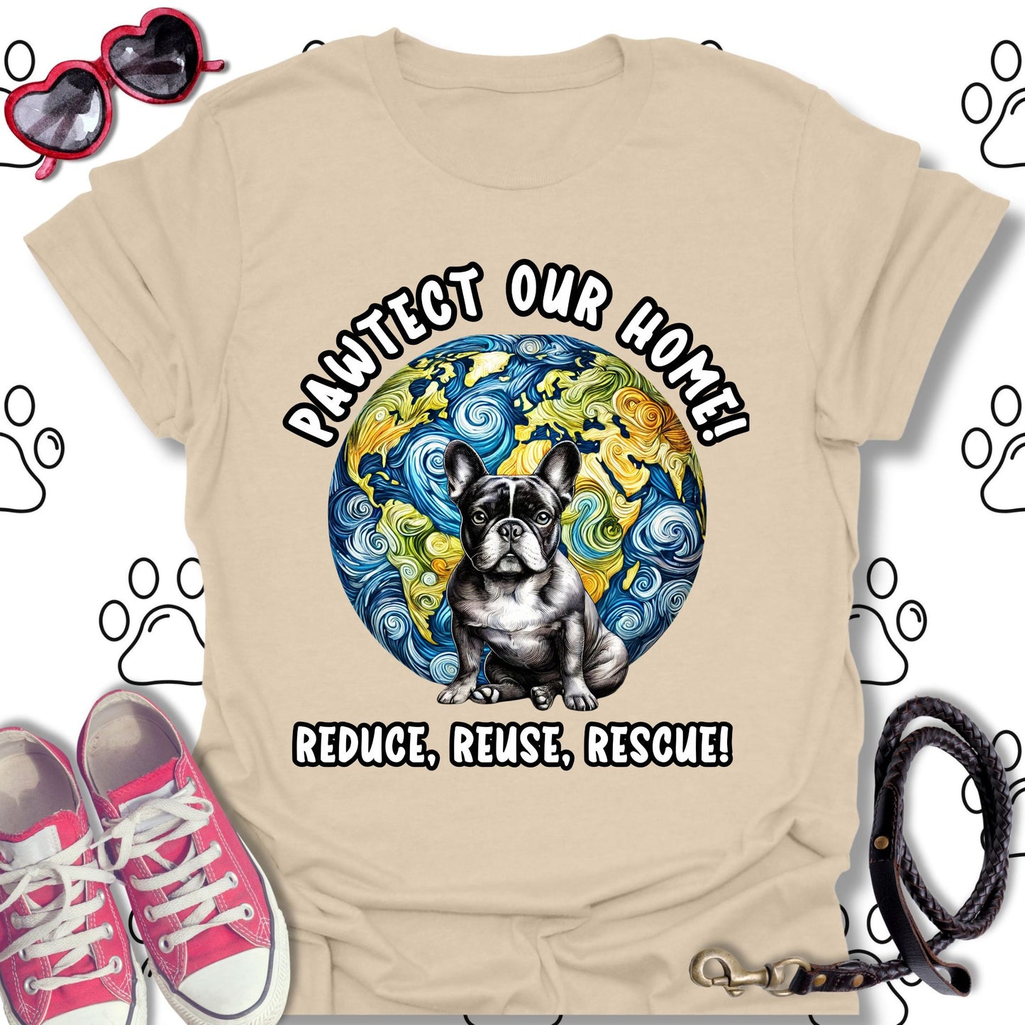 French Bulldog Earth Day T-Shirt