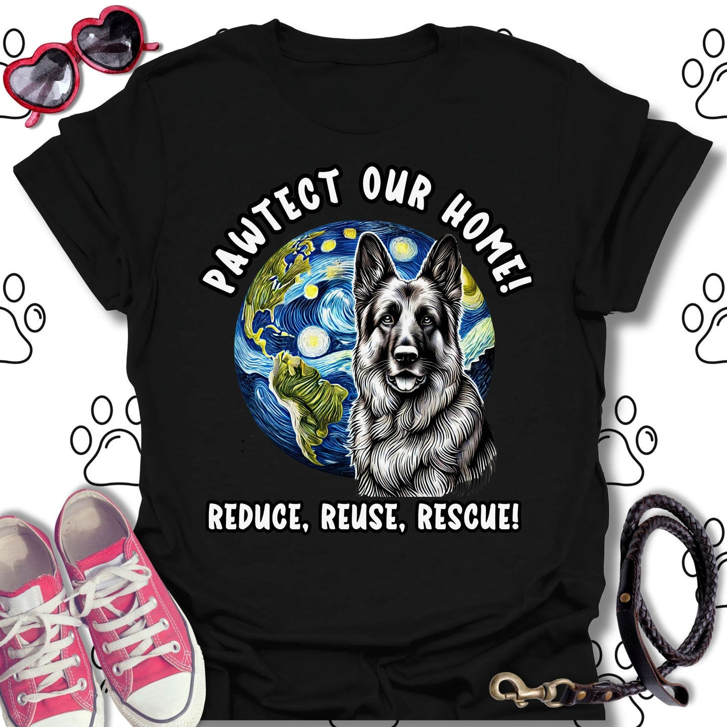 German Shepherd Earth Day T-Shirt