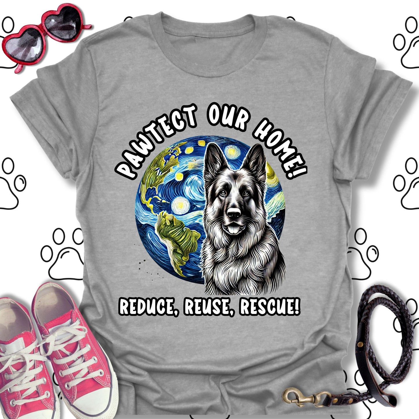 German Shepherd Earth Day T-Shirt