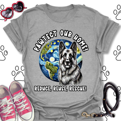 German Shepherd Earth Day T-Shirt