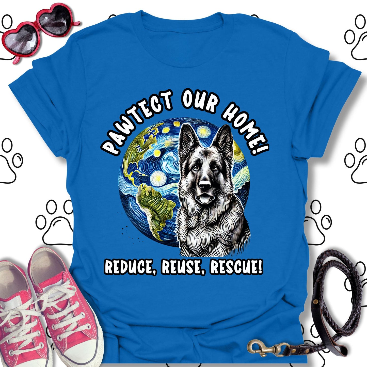 German Shepherd Earth Day T-Shirt