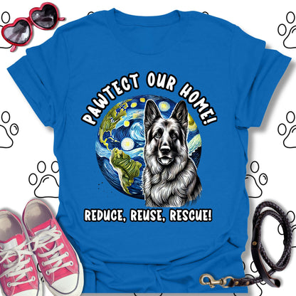 German Shepherd Earth Day T-Shirt