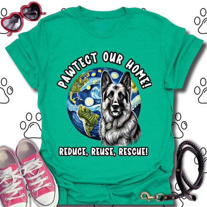 German Shepherd Earth Day T-Shirt