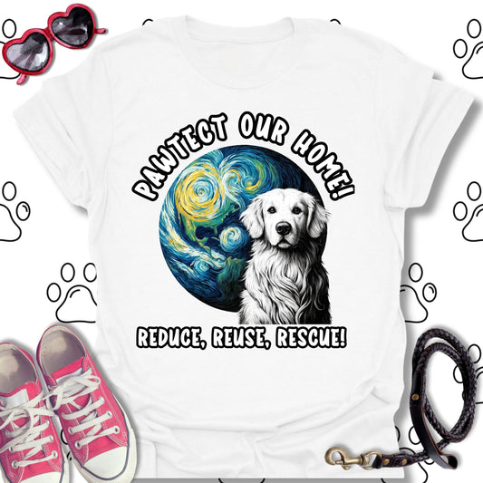 Golden Retriever Earth Day T-Shirt