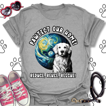 Golden Retriever Earth Day T-Shirt