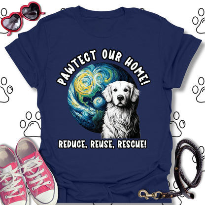 Golden Retriever Earth Day T-Shirt