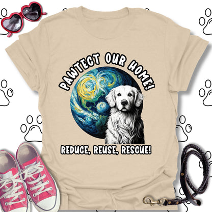 Golden Retriever Earth Day T-Shirt