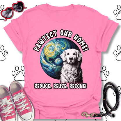 Golden Retriever Earth Day T-Shirt