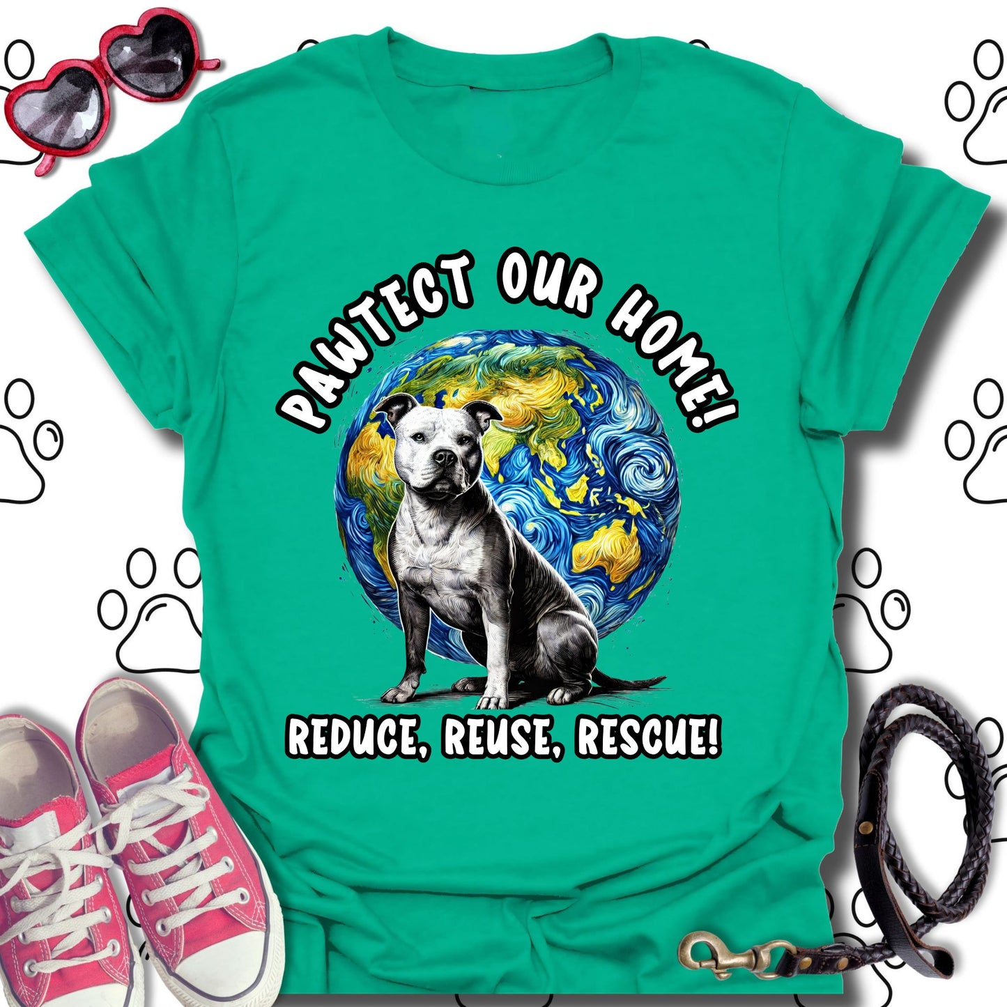 Pitbull Earth Day Shirt T-Shirt