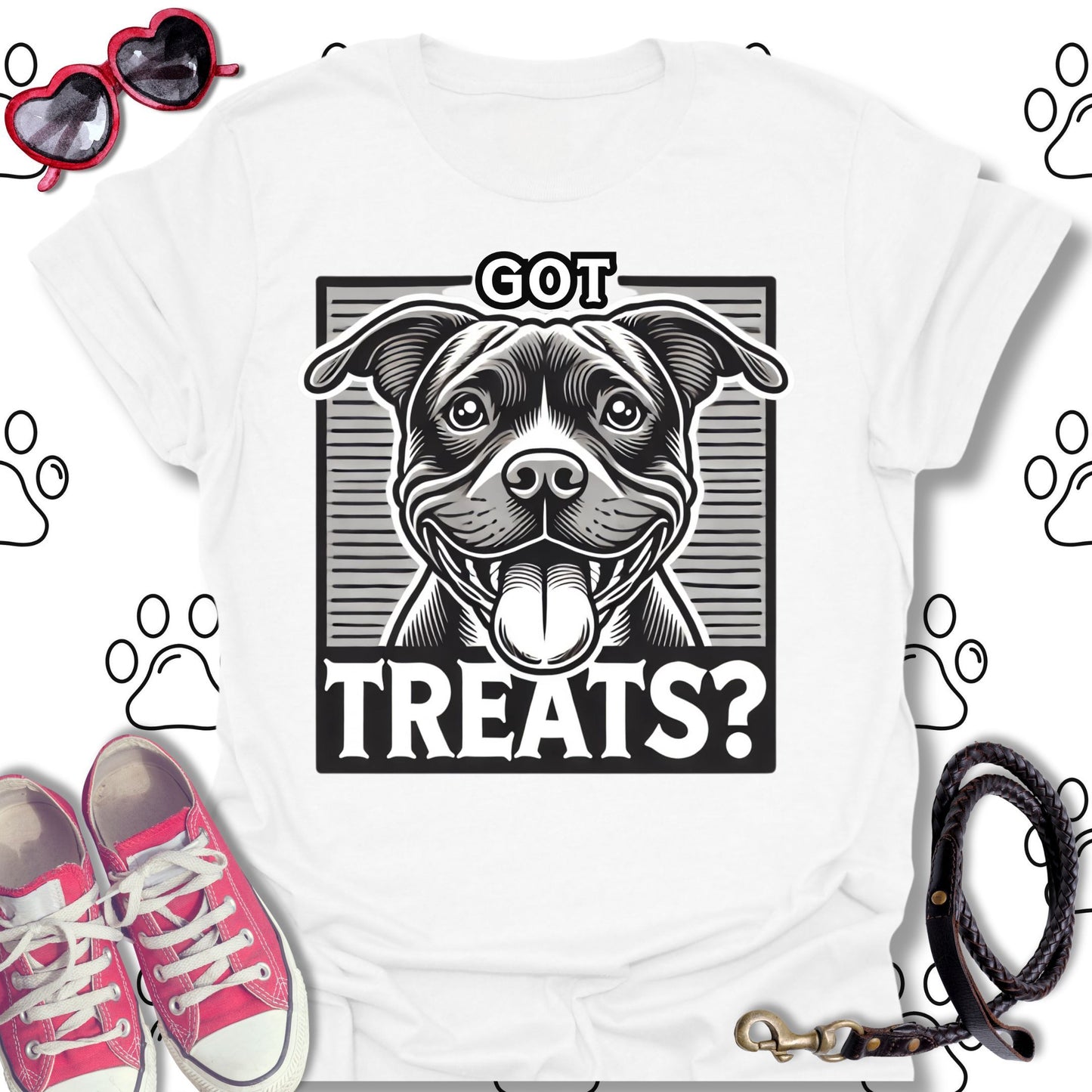 Got Treats? Funny Pitbull Dog Lover T-Shirt