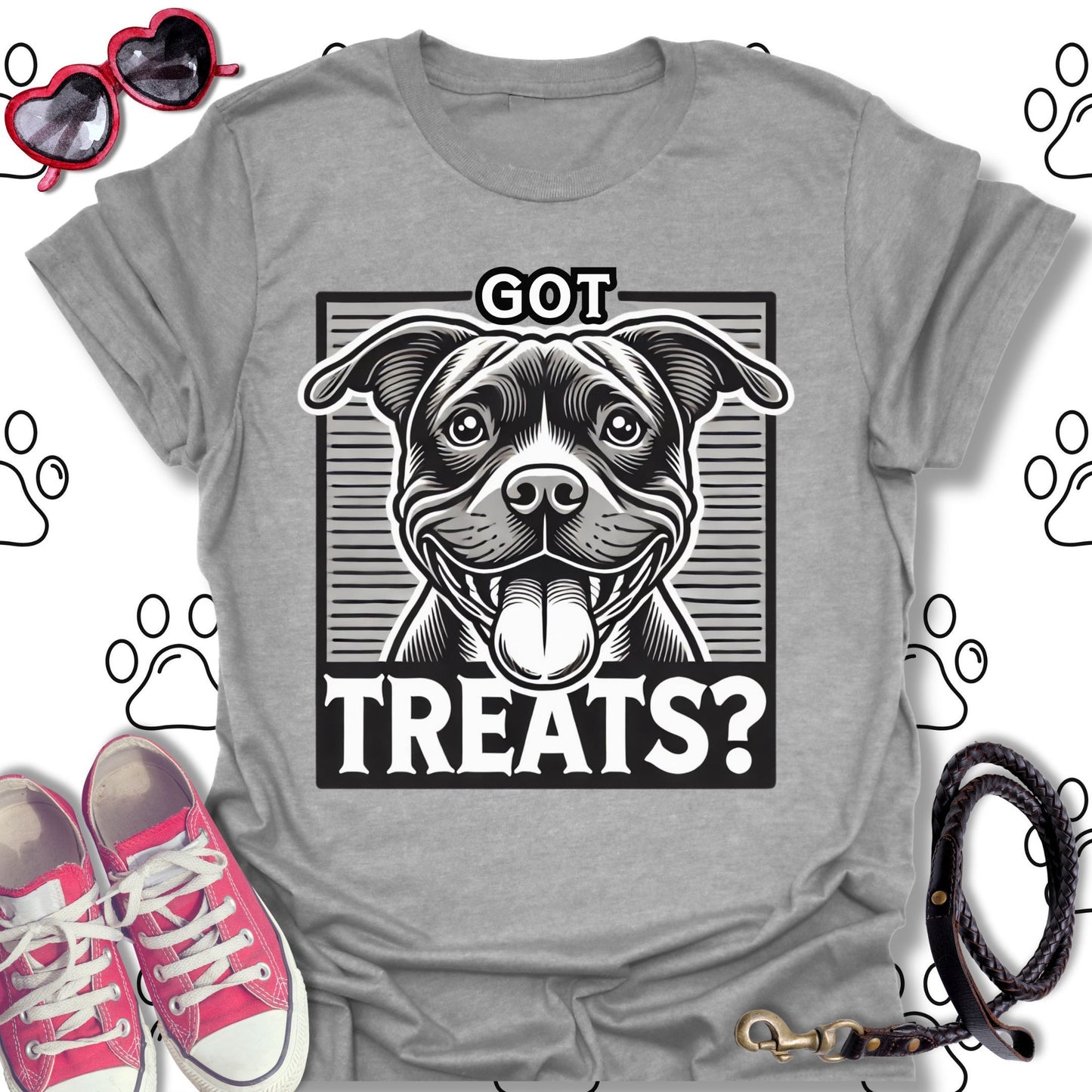 Got Treats? Funny Pitbull Dog Lover T-Shirt