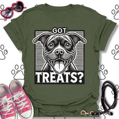 Got Treats? Funny Pitbull Dog Lover T-Shirt