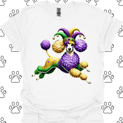 Poodle Festive Mardi Gras T-Shirt