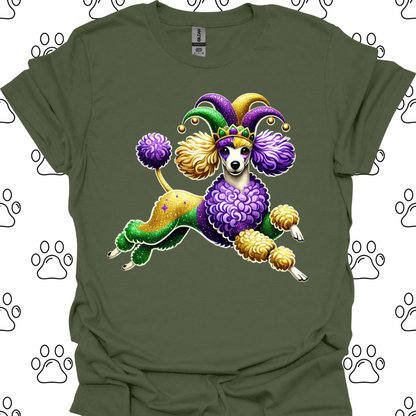 Poodle Festive Mardi Gras T-Shirt