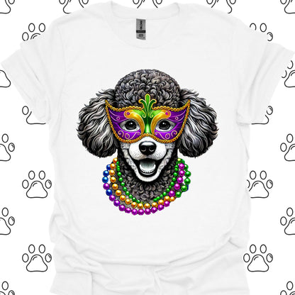 Poodle Mardi Gras Mask Beads T-Shirt