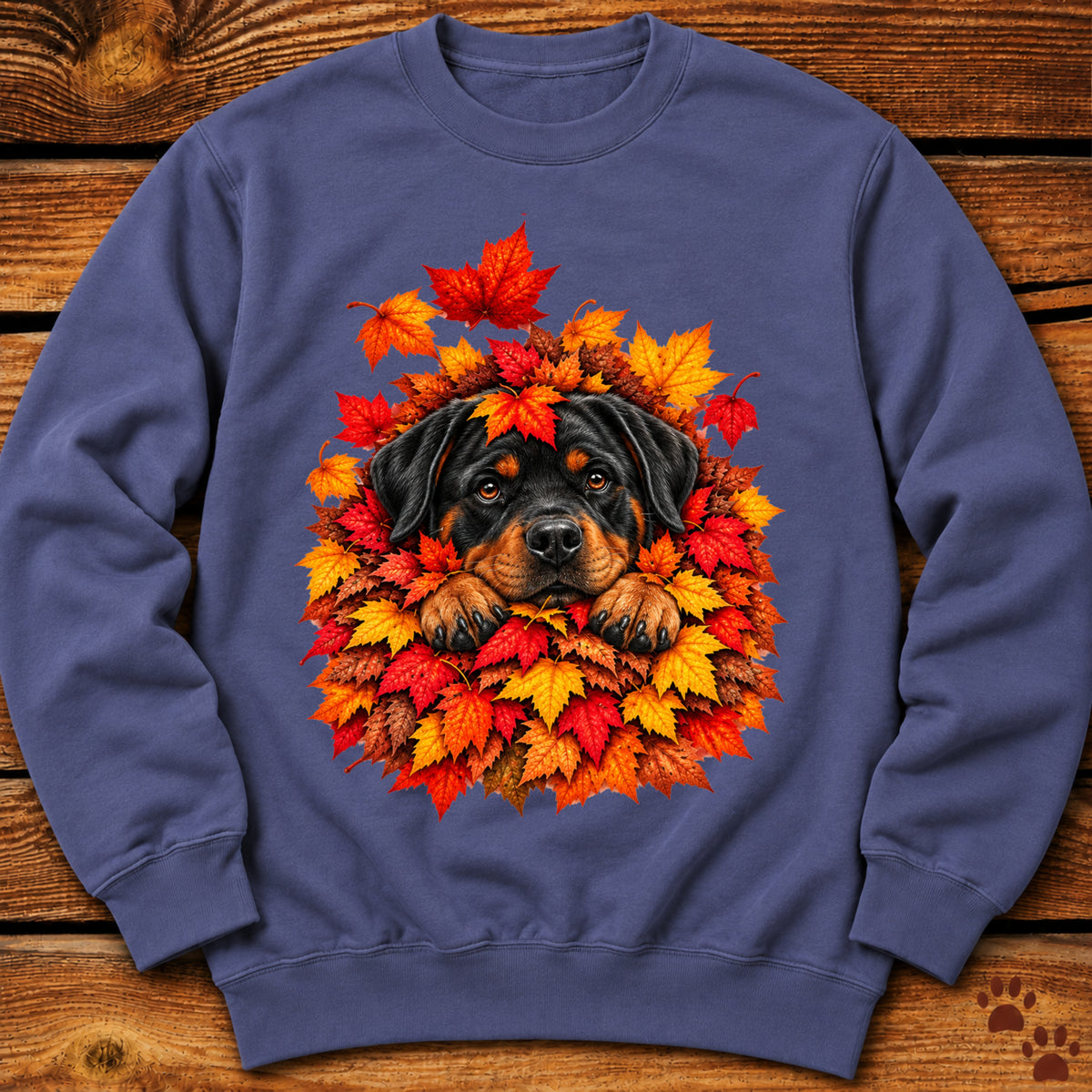 Rottweiler Leaf Pile Sweatshirt