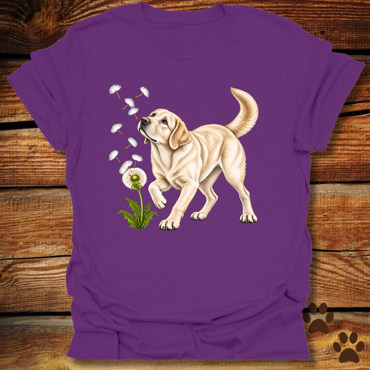 Yellow Labrador Dandelion Wish T-Shirt