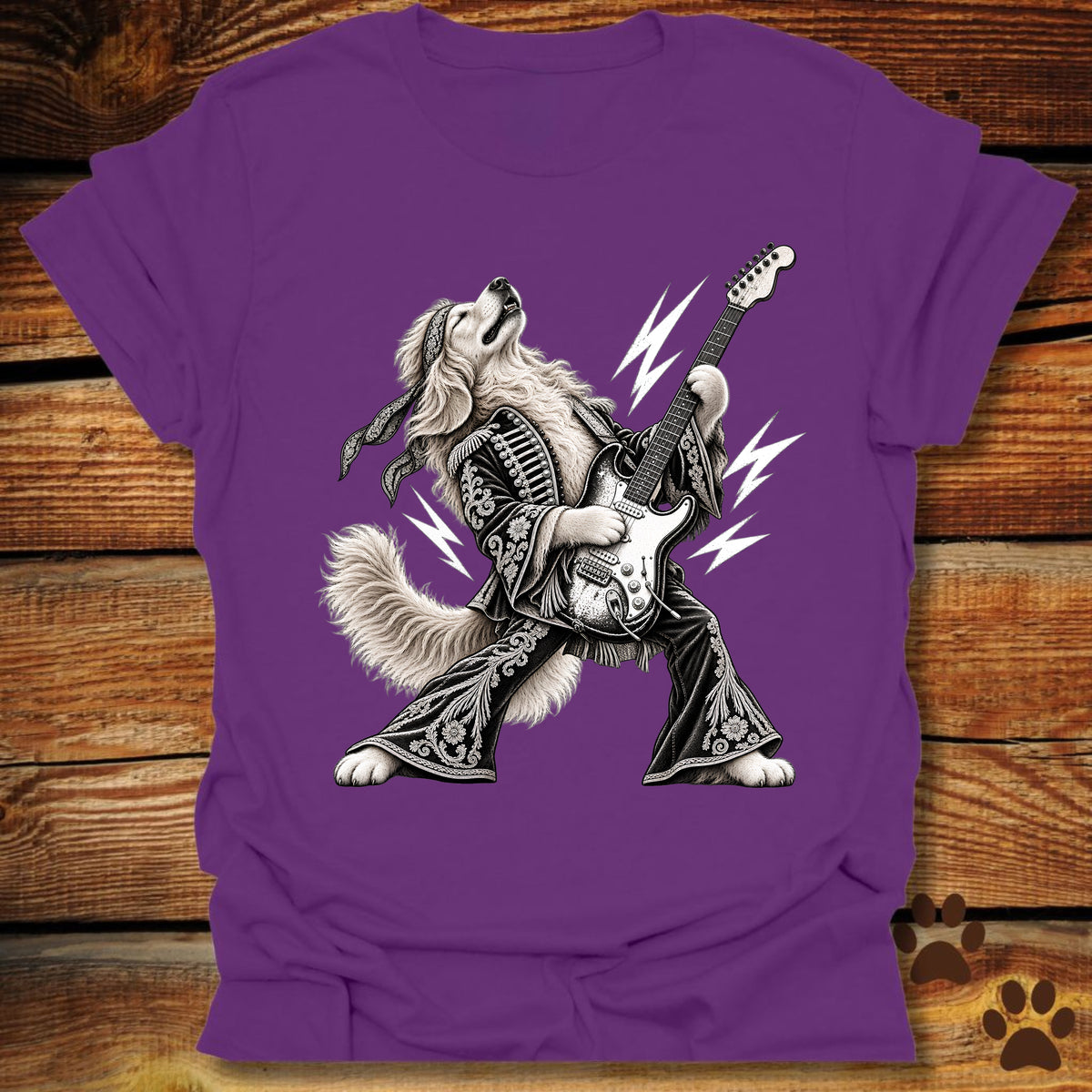 Golden Retriever Guitar Hero T-Shirt
