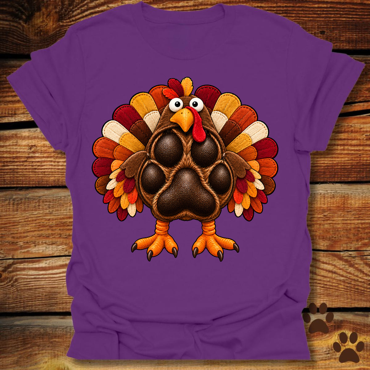 Thanksgiving Turkey Paw T-Shirt