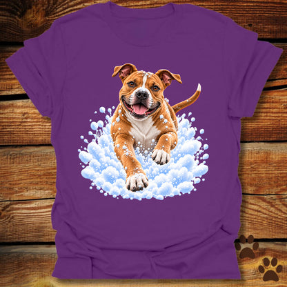 Pit Bull Snow Day T-Shirt - Front & Back Print