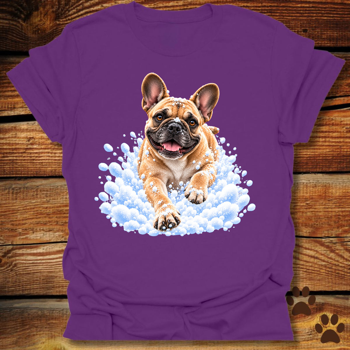 French Bulldog Snow Day T-Shirt - Front & Back Print