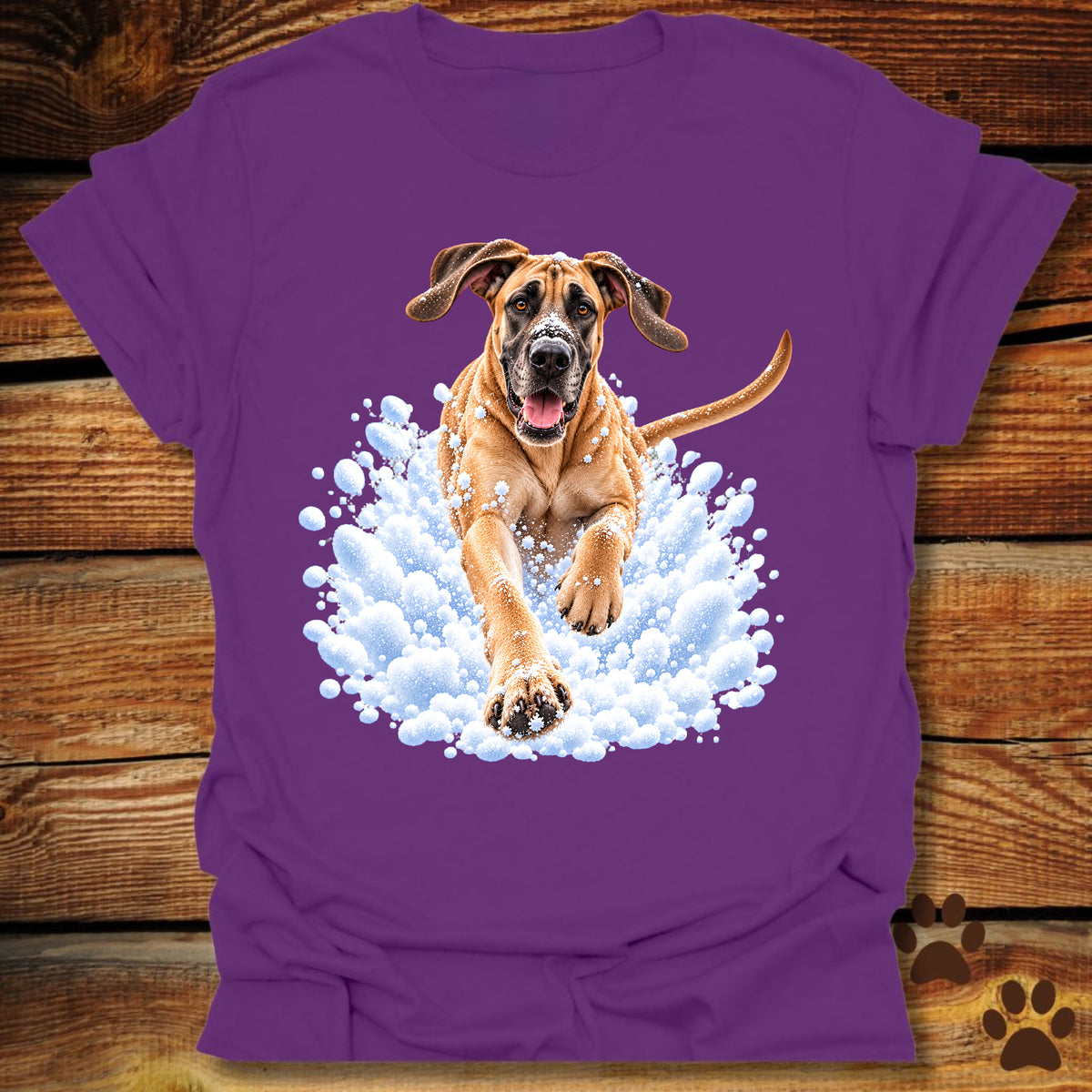 Great Dane Snow Day T-Shirt - Front & Back Print