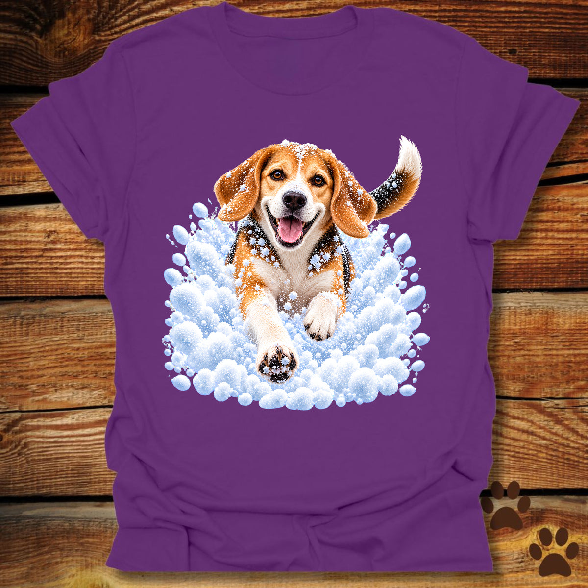 Beagle Snow Day T-Shirt - Front & Back Print