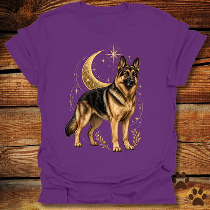 German Shepherd Celestial Moon T-Shirt