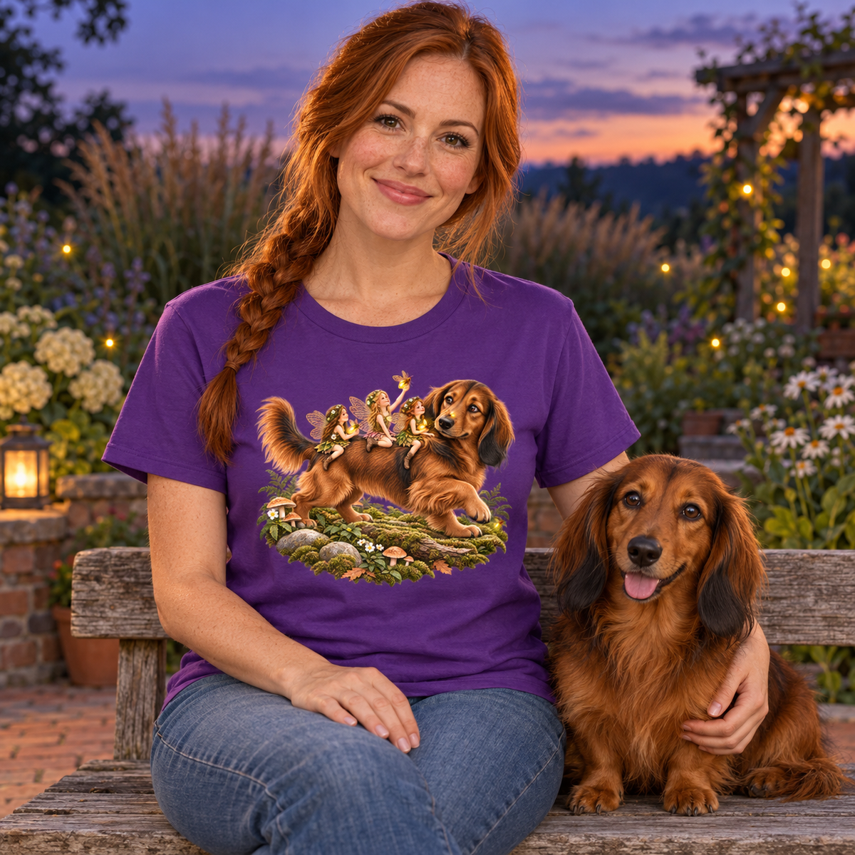 Fairies Riding a Dachshund T-Shirt