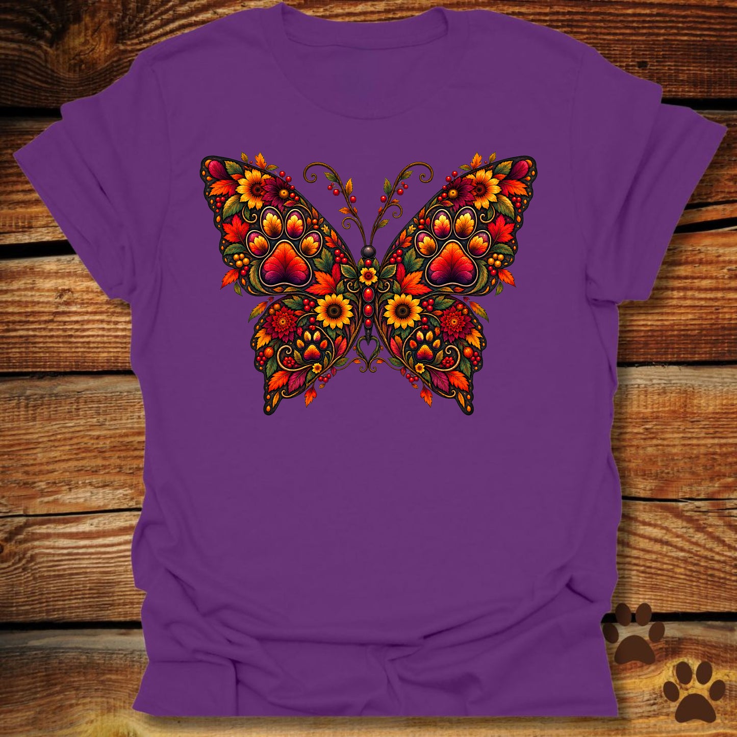 Autumn Paw Butterfly T-Shirt