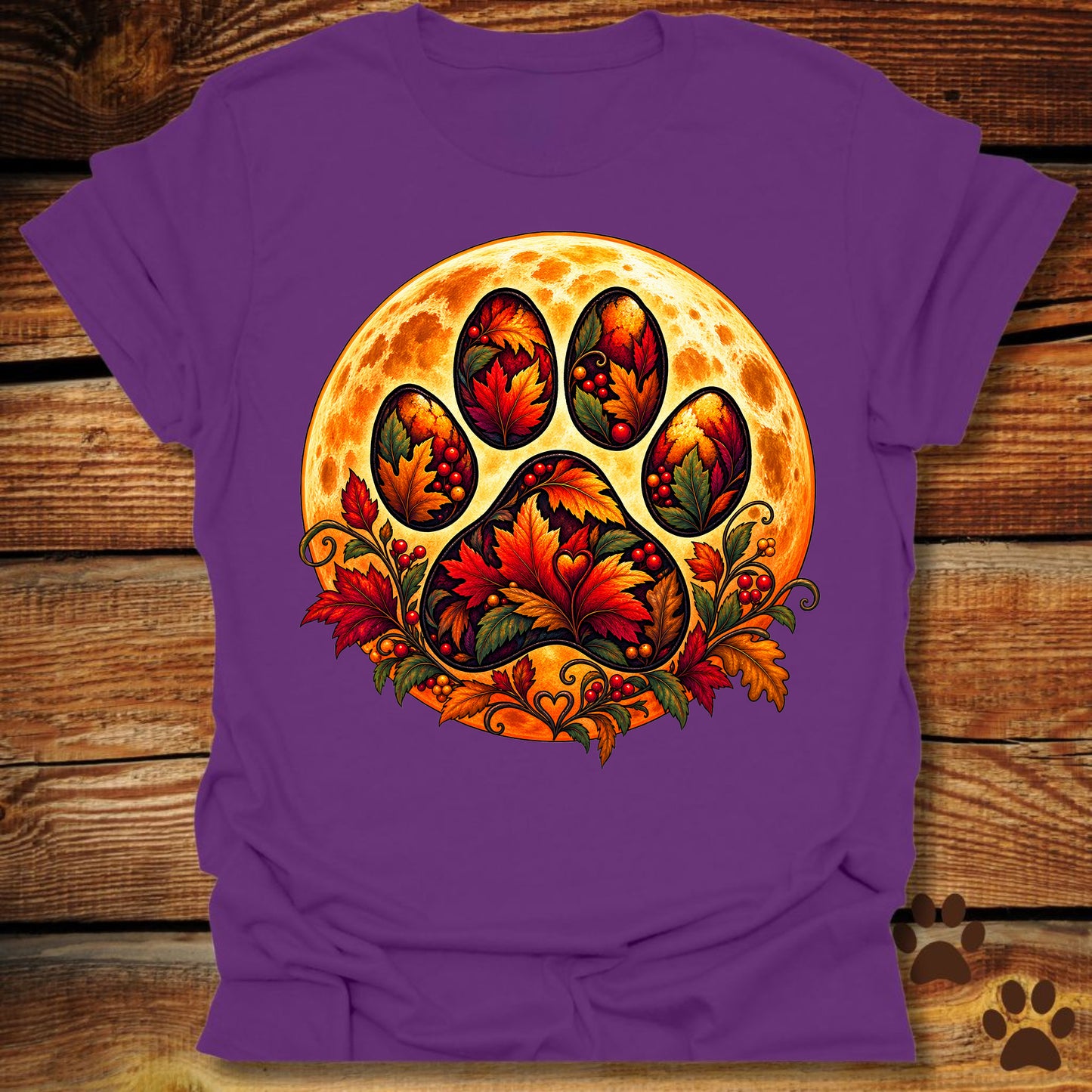 Autumn Paw Harvest Moon T-Shirt