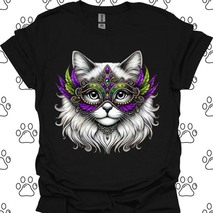 Ragdoll Cat Mardi Gras Mask T-Shirt