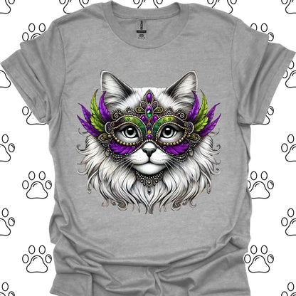 Ragdoll Cat Mardi Gras Mask T-Shirt