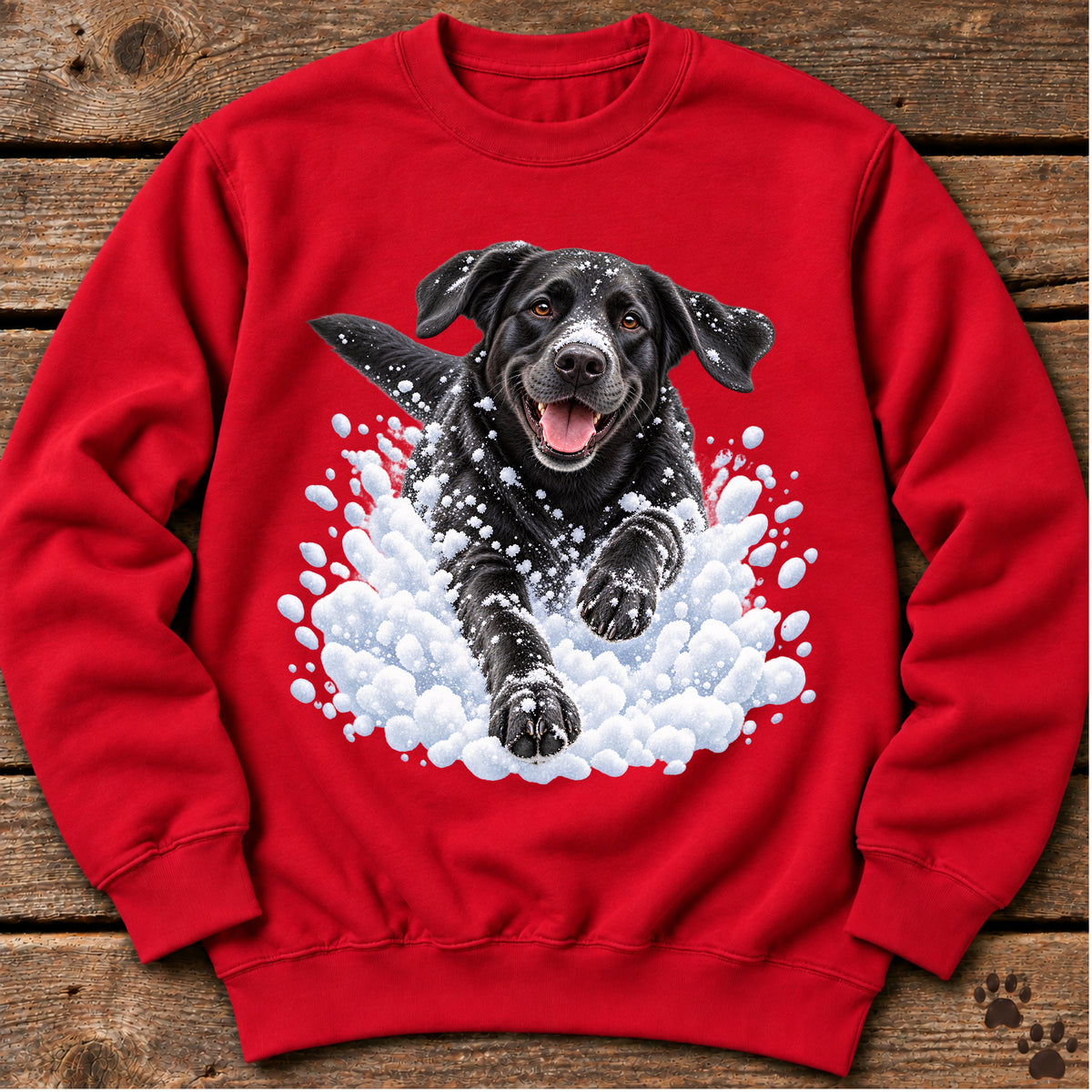 Black Labrador Snow Day Sweatshirt