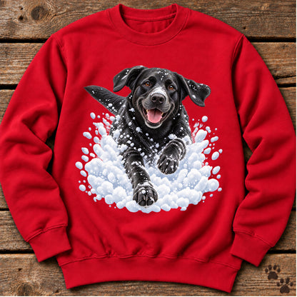 Black Labrador Snow Day Sweatshirt
