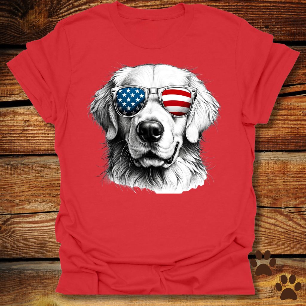 Golden Retriever Fourth of July Shirt