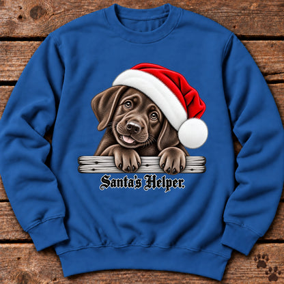 Santa’s Helper Chocolate Labrador Sweatshirt