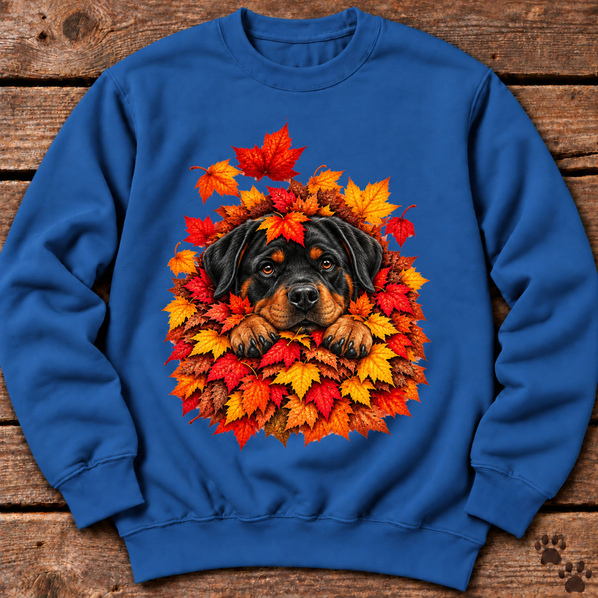 Rottweiler Leaf Pile Sweatshirt