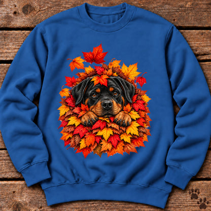 Rottweiler Leaf Pile Sweatshirt