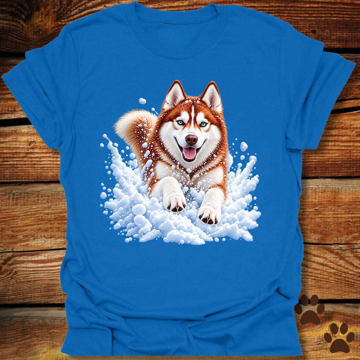 Red Husky Snow Day T-Shirt