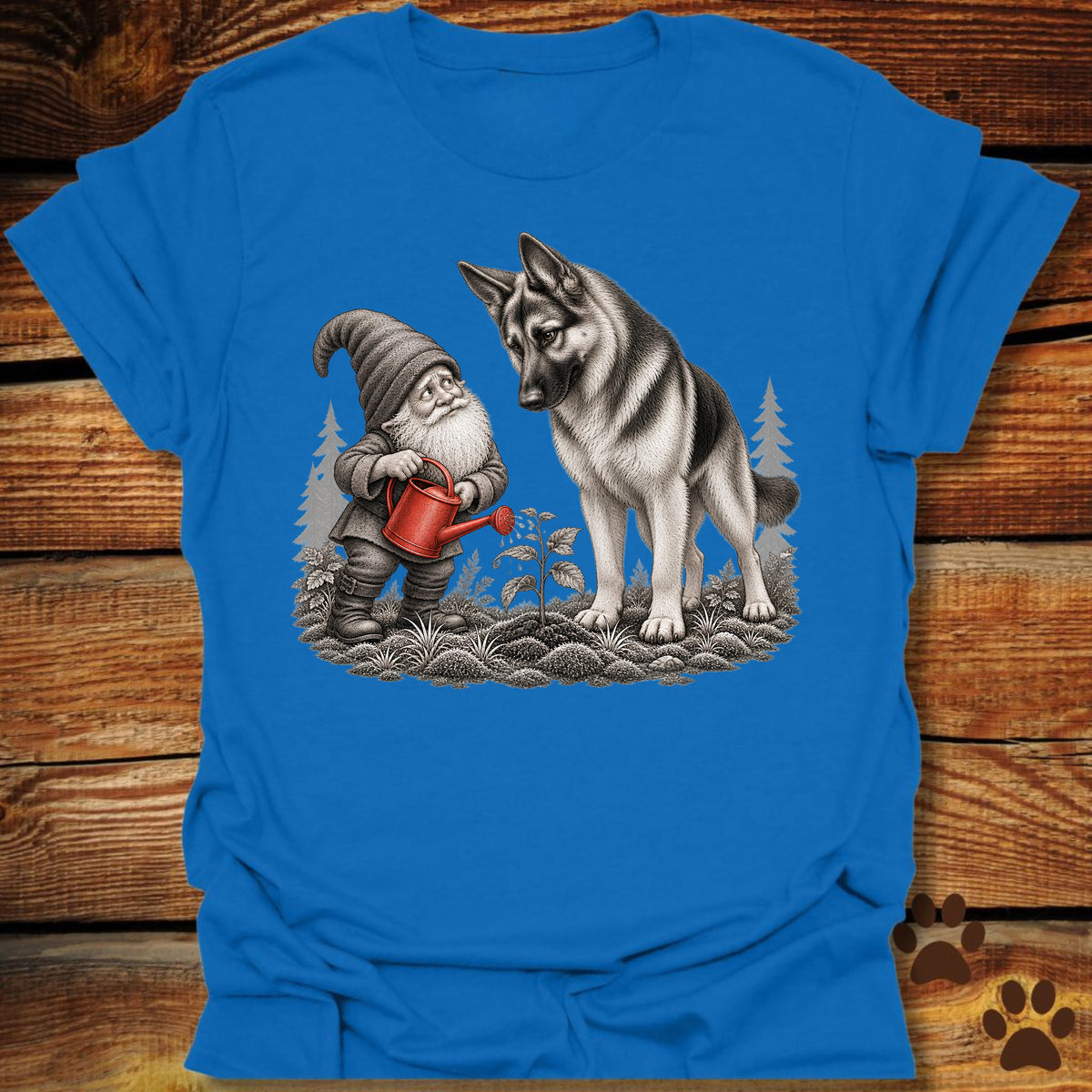 Garden Gnome and German Shepherd T-Shirt