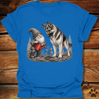 Garden Gnome and German Shepherd T-Shirt